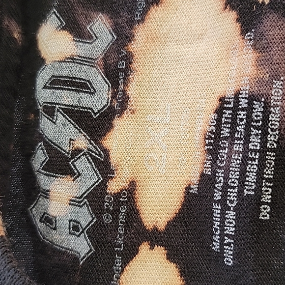 ๐ ACDC CUSTOM BLEACHED LONG SLEEVE T SHIRT SWEATSHIRT OVERSIZED UNISEX - Picture 4 of 6